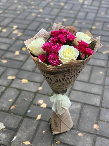 Букет цветов из: Розы в Новопавловке