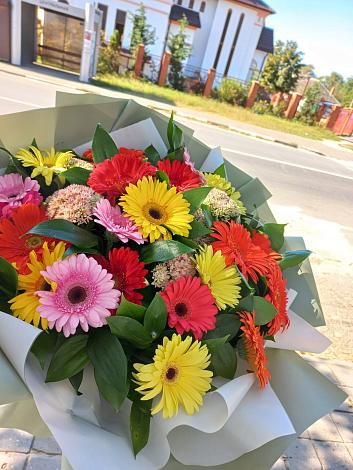 Букет цветов из: Герберы в Новопавловке